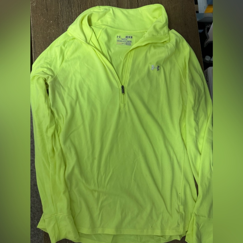 Under Armour Bright Yellow Half-Zip Long Sleeve